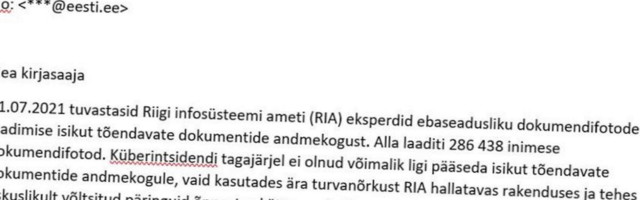 Kiri: sellise teate said täna hommikul Eesti politseilt 286 438 küberkuriteo ohvrit