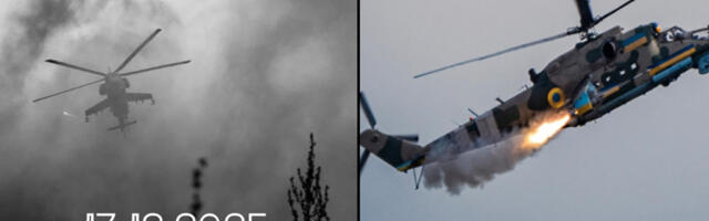 Vene droon tulistas alla Ukraina sõjaväekopteri