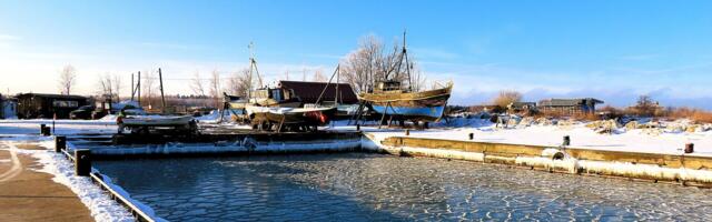 GALERII: jäine vaikelu Leppneeme sadamas