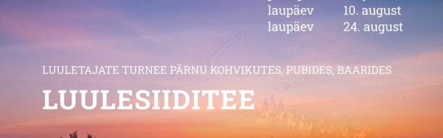 Sel nädalavahetusel jätkub Pärnus Luulesiiditee