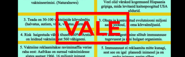 FAKTIKONTROLL | Vaktsiinivalede popurrii: vaktsiin tapab noori rohkem ja vaktsineerimine on teinud suurt halba inimkonna edendamisel