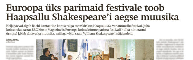 Lääne Elu paberleht teisipäeval, 22. juulil