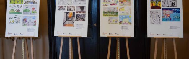 Riigikogus on Poola ja Ukraina laste sõjateemaliste joonistuste näitus