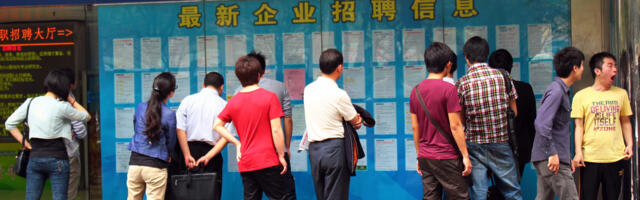 Ligikaudu pooled Hiina noored on töötud