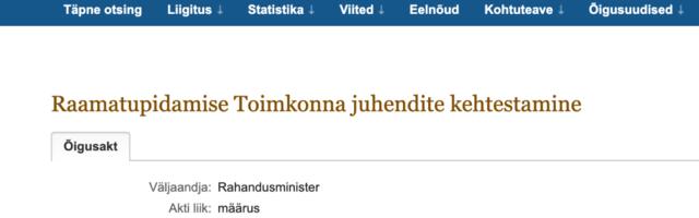 Täiendati RTJ 3 “Finantsinstrumendid” sõnastust