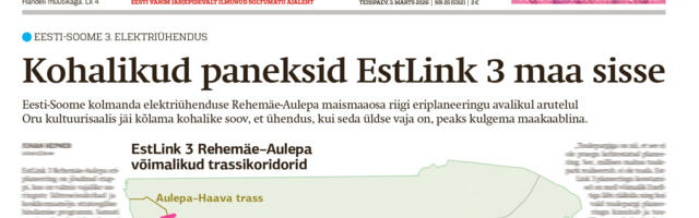 Lääne Elu paberleht teisipäeval, 3. märtsil