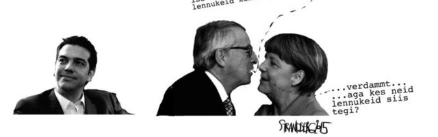 Tsipras, Juncker ja Merkel