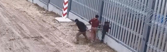 VIDEO: migrandid ronisid Poolas läbi piiritara augu