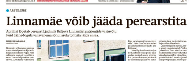 Lääne Elu paberleht teisipäeval, 12. märtsil