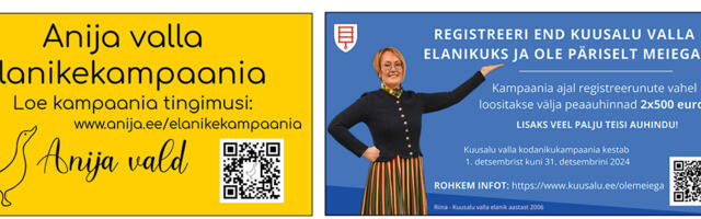 Ani­ja ja Kuu­sa­lu val­las al­gab taas ko­da­ni­ku­kam­paa­nia