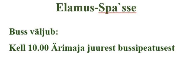 Sõidame Mustamäe Elamus-Spaasse 13.11.2024