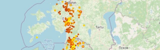 KAART REAALAJAS | Vaata, kui kaugel on äike sinust ja kus lööb parasjagu välku