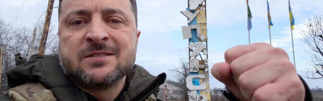 Zelenski tegi Kupjanski sissesõidu juures pöördumise