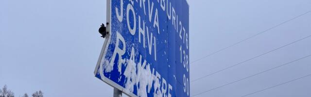 Lendav lumi paiskab uued liiklusmärgid kummuli