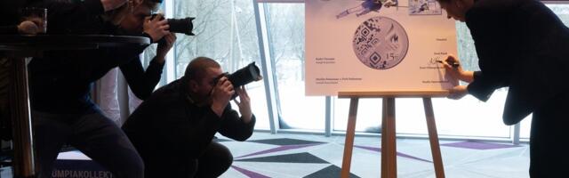 FOTOD | EOK esitles Milano-Cortina taliolümpiale pühendatud meenemünti ja postmarki 