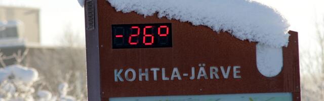 Jõhvi ja Narvas ulatub tuulekülm -34 kraadini