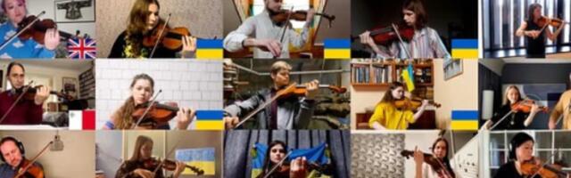 Virtuaalne orkester maailma kõigist nurkadest ühines pommivarjendis oleva Kiievi viiuldajaga