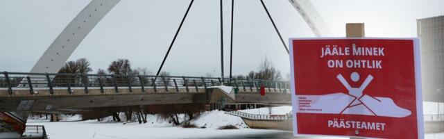 FOTOD | Päästeamet hoiatab! Emajõel jalutamine on väga ohtlik, jääs on suured augud