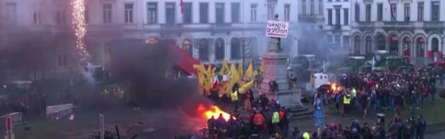 VIDEOD | Brüssel põleb! Talunikud protestivad europarlamendi ees, levib suitsu ja lendavad munad