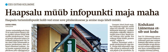 Lääne Elu paberleht neljapäeval, 14. märtsil
