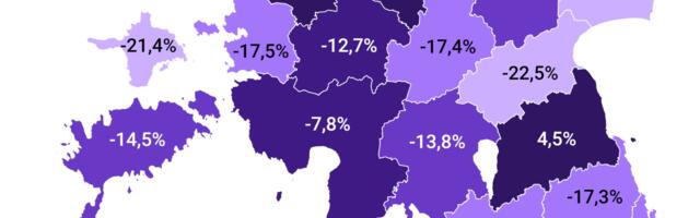 25 aasta jooksul väheneb Eesti rahvaarv kõikjal peale Harju- ja Tartumaa