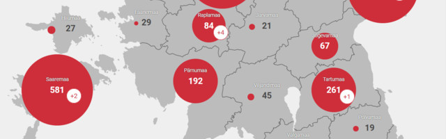 Eesti maakondade koroonakaart 2. novembri seisuga
