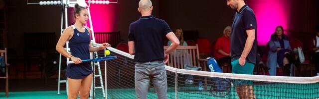 VIDEO JA GALERII ⟩ Heategevuslikus tennisematšis võitis Andrei Luzgin Grete Gulli