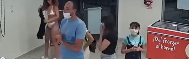 Naine võttis poes kleidi seljast, et seda näomaskina kasutada