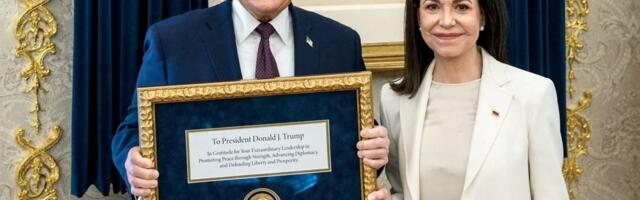 Venezuela opositsiooniliider kinkis oma Nobeli rahupreemia medali Trumpile