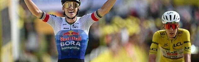 Vingegaardi velotuur lõppes kukkumisega, võimas Evenepoel alistas Pogacari