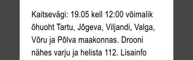 Eestis allatulistatud droon kukkus Põltsamaa vallas põllu äärde