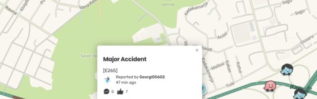 Sauel on liiklus autoõnnetuse tõttu häiritud