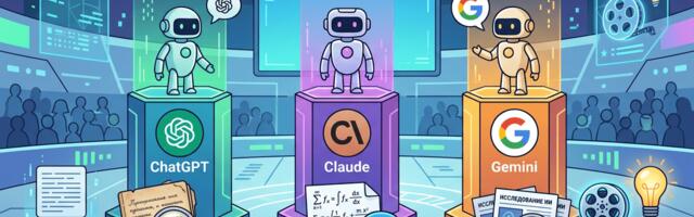 Сравнение Claude, Gemini и ChatGPT в работе с текстом, математике, задачах на анализ и креативность