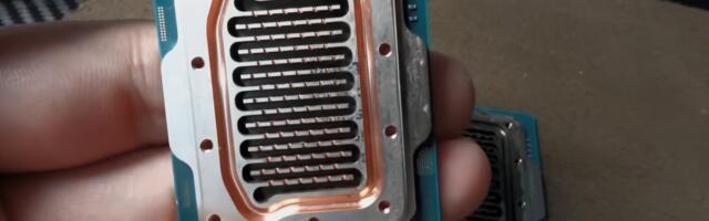 Core i9 14900KS heatspreader transformed into CPU water block - clever machining yields a functioning water block