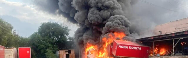 VIDEO: Ukrainas sai tabamuse postifirma ladu