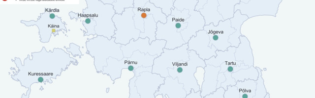 Reoveeuuringu kaardil torkavad silma üksikud suurte viirusenäitudega asulad