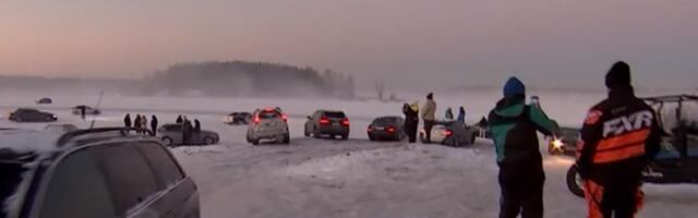 Video: krõbe külm täitis Männiku järvejää driftijatega, eemale ei jäänud ka politsei