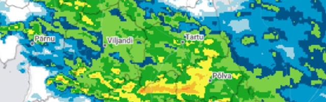 ILMATEADE | Intensiivsem sajuala on jõudnud Lõuna-Eestisse