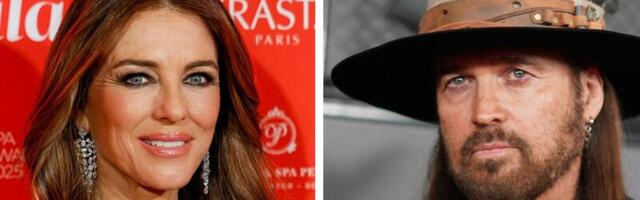 KLÕPS | Uus kuum paar? Näitleja Elizabeth Hurley jagas muusik Billy Ray Cyrusega suudlust