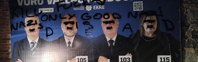 PILTUUDIS: soditud plakat kutsub üles vägivallale, asjaga tegeleb politsei