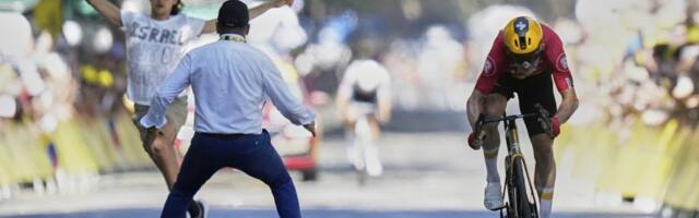 Hullunud fänn oleks äärepealt tuhkatriinuloole kriipsu peale tõmmanud, Pogacar lendas äärekividesse