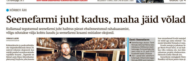 Lääne Elu paberleht neljapäeval, 4. aprillil