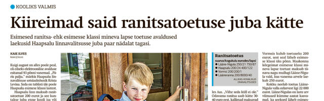 Lääne Elu paberleht neljapäeval, 15. augustil