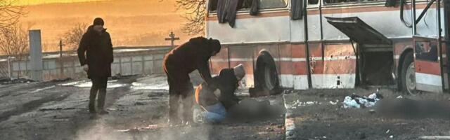 Vene droonid ründasid Ukrainas kaevurite bussi, hukkus 12 inimest