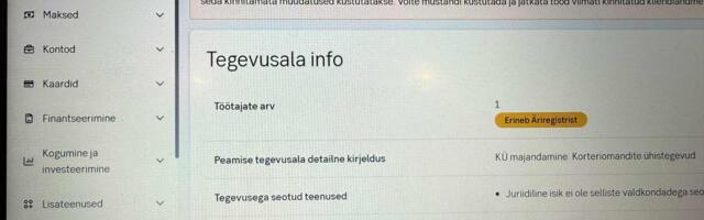 Uus tase SEB panga andmete muutmises