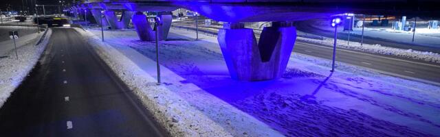 Tartu Riia ringristmiku viadukt sai omapärase valguslahenduse