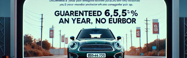 Detsembris autolaen garanteeritult 6,5% aastas ja puudub euribor