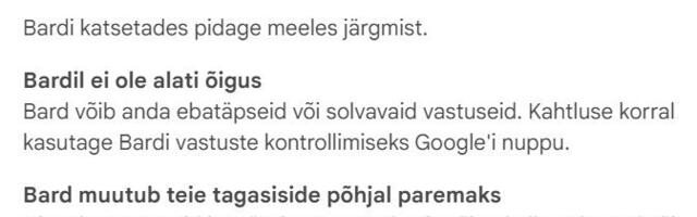 Google’i juturoboti uue mudeli vastuseid saab kontrollida ka eesti keeles