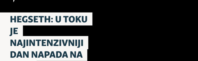 Hegseth: U toku je najintenzivniji dan napada na Iran
