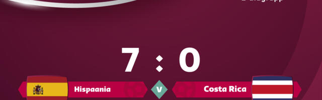 Hispaania oli 7 : 0 üle Costa Ricast